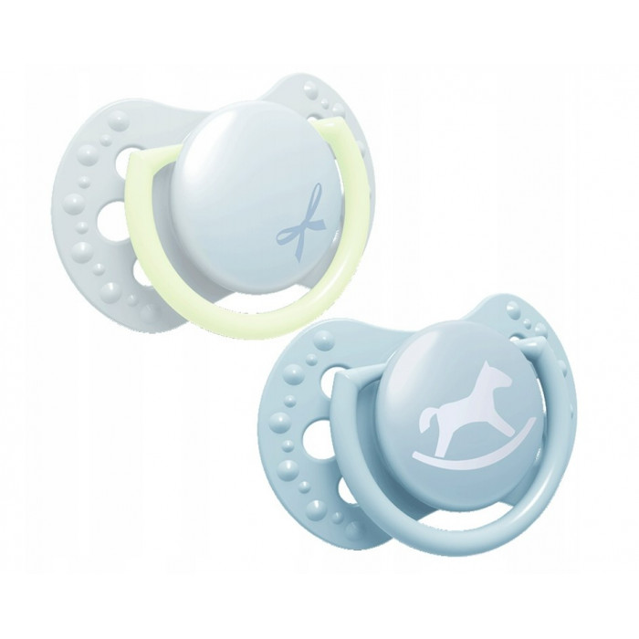 Lovi Silikónové dynamické cumlíky 0-2m Baby Shower Boy - modré