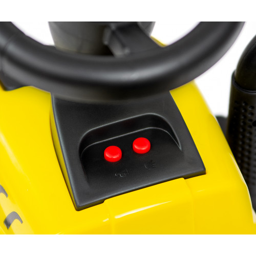 Detský traktor odrážadlo New Holland s prívesom - žltý