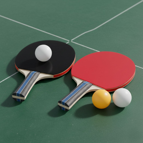 Sada na stolný tenis (pingpong) pre deti - 2 pálky, 3 loptičky