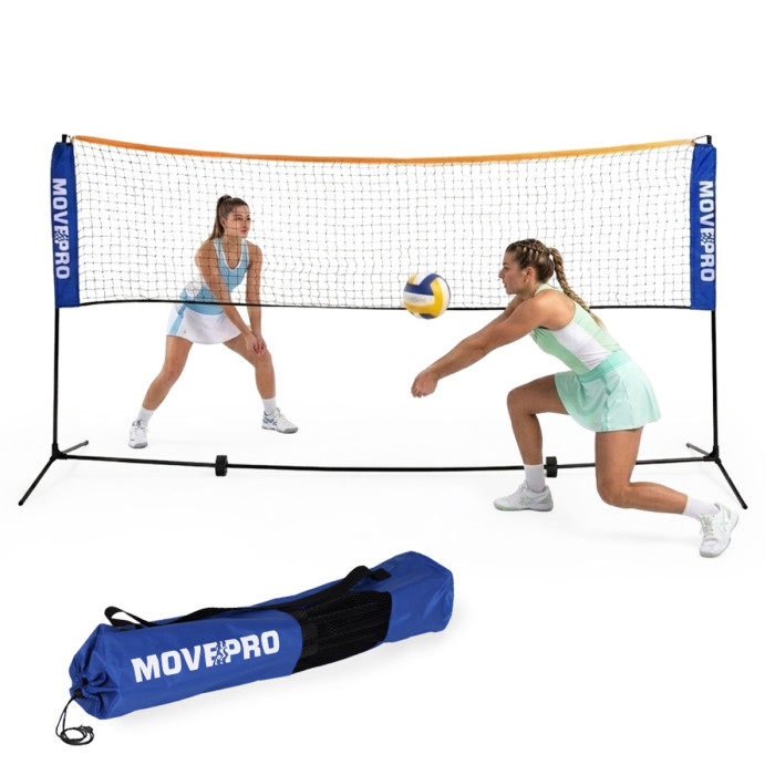 Univerzálna nastaviteľná sieť 3 v 1 na bedminton, volejbal a tenis s taškou, 305 x 140 cm