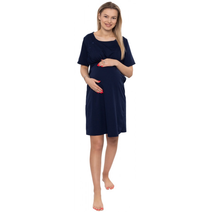 Dámska tehotenská/dojčiaca nočná košeľa Luna, granat, veľ. XL