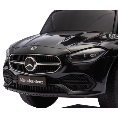 Detské odrážadlo Mercedes C-Class s riadiacou tyčou - čierne