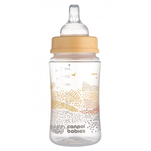 Antikoliková fľaštička EasyStart 240ml MOUNTAINS - béžová