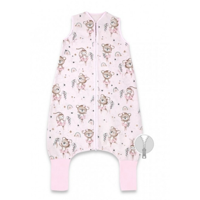 Spací vak s nohavičkami, oteplený, 103 cm, veľ. M, Little Balerina - růžový