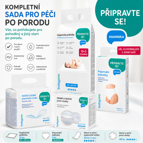 Výhodná súprava pre mamičku do pôrodnice veľ. M, BabyOno
