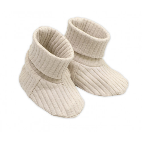 Rastúci rebrovaný overálek, čiapočka a topánočky, 3D, Nature - sv. béžová, veľ. 86/92