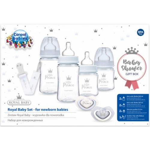Canpol Babies Novorodenecká sada Royal Baby - Little Prince, modrá