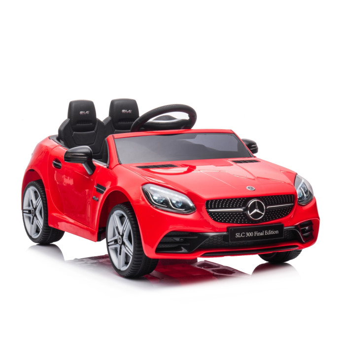 Elektrické autíčko Mercedes SLC-300 s diaľkovým ovládaním a LED svetlami,  červené