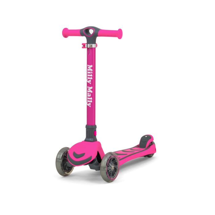 Detská trojkolesová kolobežka BOOGIE Scooter LED - ružová