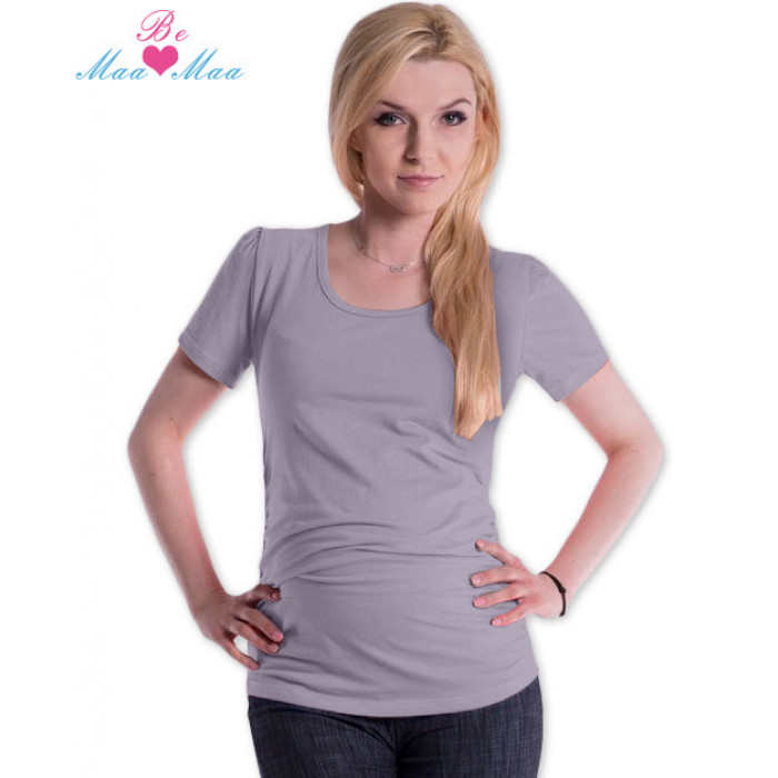 Be MaaMaa Tričko JOLY bavlna nielen pre tehotné - šedé