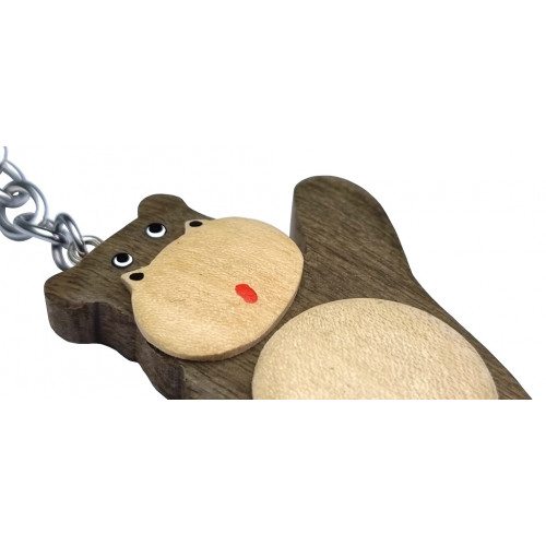 2Kids Toys Drevená kľúčenka veľká Hroch stojaci