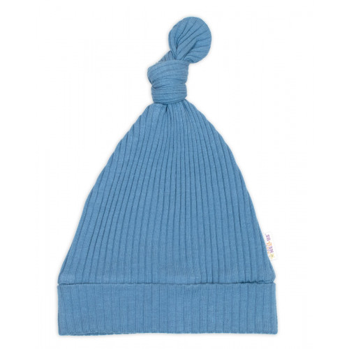 Rastúci rebrovaný overálek, čiapočka a topánočky, 3D, Nature - jeans, vel. 86/92