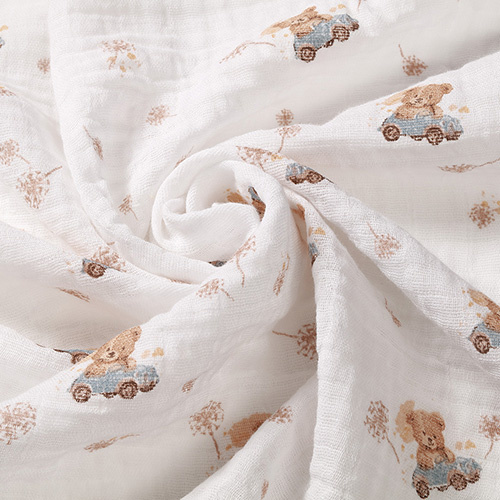 Mušelínové plienky BabyOno, Super Soft béžové, 100% bavlna, 3 ks x 70x70 cm, Medvedík I