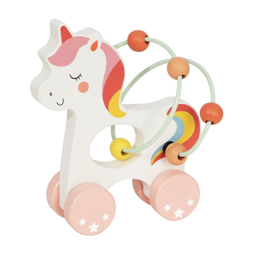 2Kids Toys Motorické hračky 3v1 Unicorn – vkladačka, pyramída, labyrint, 12m+
