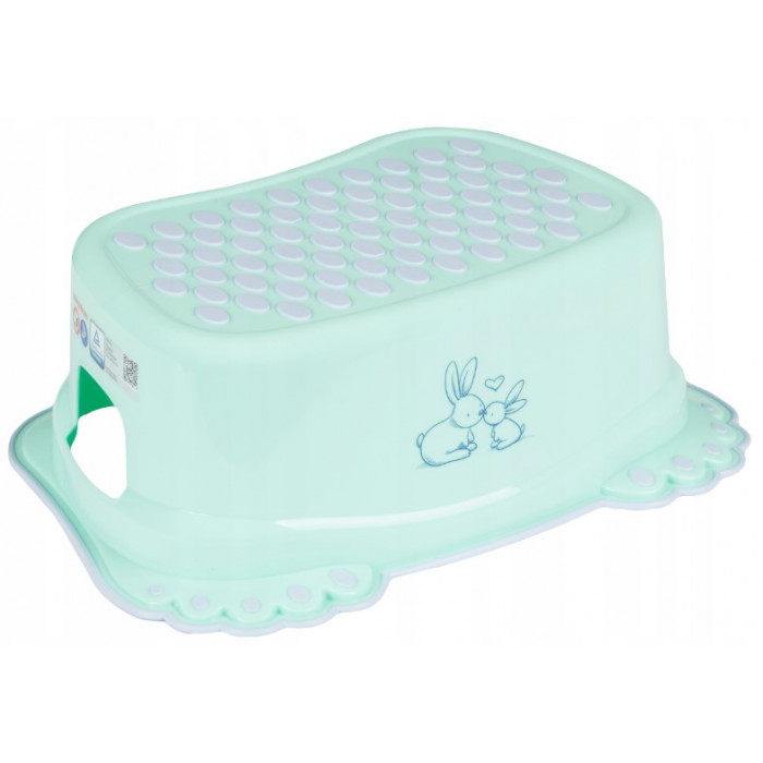 Stolička, schodík s protišmykovou funkciou Tega Baby, Eco Bunny, mätový