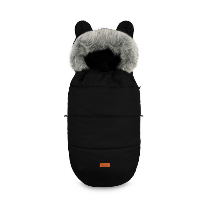 Zimný fusák s kožušinou 100x50cm, čierny