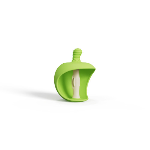 Silikónové hryzátko 3D Apple, GiliGums, zelené