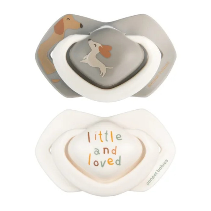 Cumlík Light Touch 0–6 m silikónový symetrický 2 ks DOGS – ortodontický, BPA free