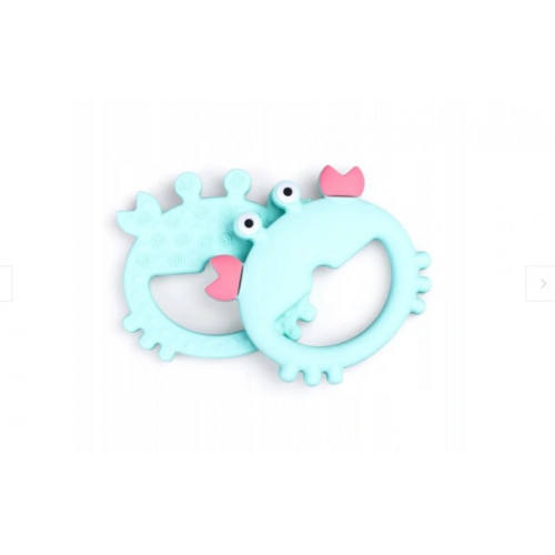 GiliGums Detské hryzátko Crab Bracelet Teether, 3m+, 1 ks, matový