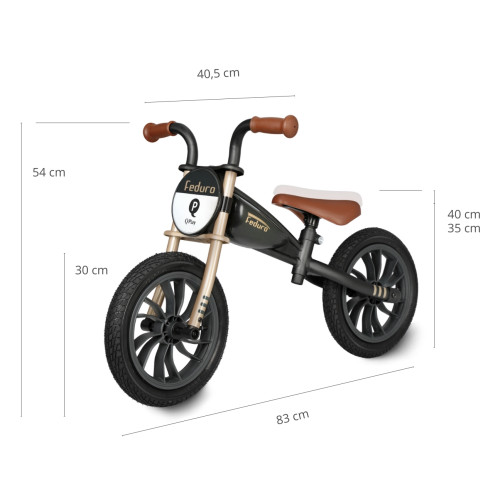 Detské odrážadlo/bicykel Eduro Black-Golden