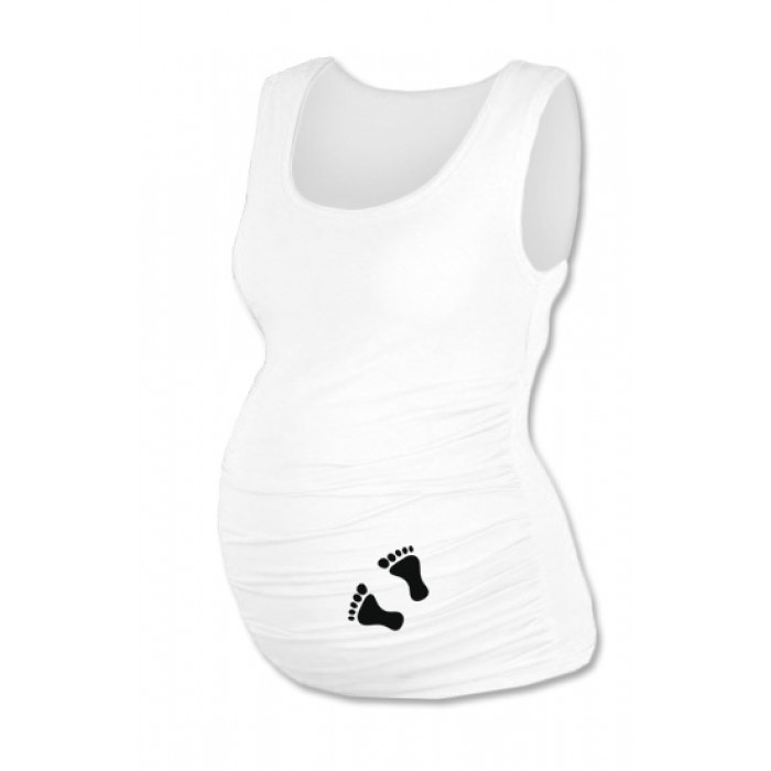 Top, tielko Dana s potlačou Nožičiek - biele, vel´. L/XL