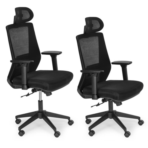 Otočné kancelárske kreslo s ergonomicky tvarovaným operadlom a opierkou hlavy