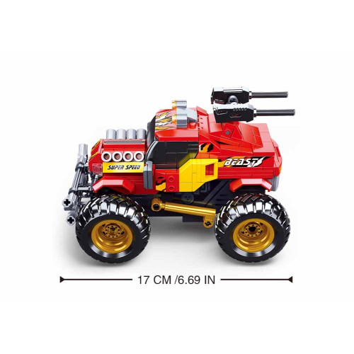 Sluban Power Bricks M38-B0991 RC Červený Off Road na diaľkové ovládanie