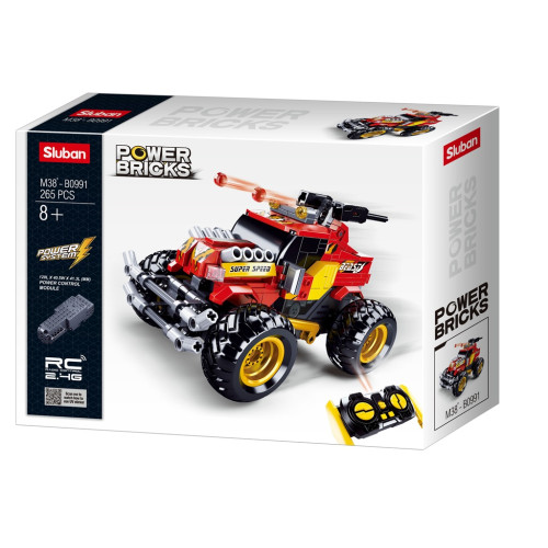 Sluban Power Bricks M38-B0991 RC Červený Off Road na diaľkové ovládanie