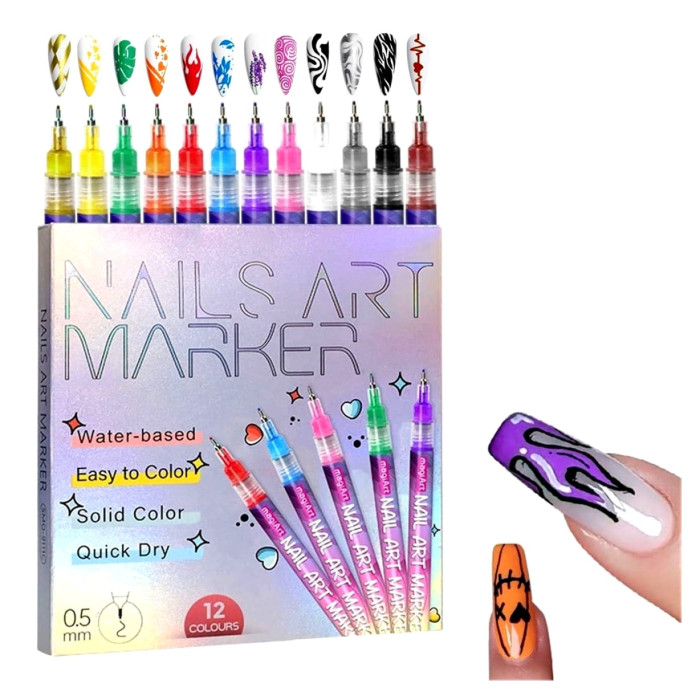 Sada farieb na nechty Fixky Nail art 12ks