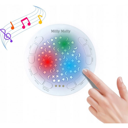 Plyšová Ovečka s projektorom, biela/smotanová