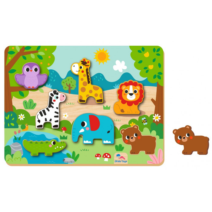 Vkládacie puzzle Zvieratká, 8 dielov