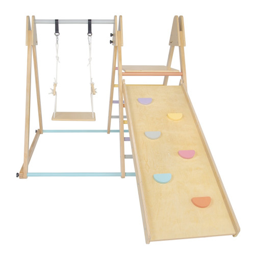 2Kids Toys Drevená hracia zostava so šmýkačkou