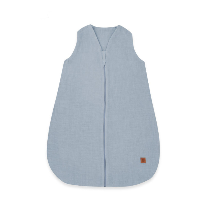 Letný spací vak pre bábätko 74 cm - mušelín 100% bavlna, TOG 0,5-1 - jeans