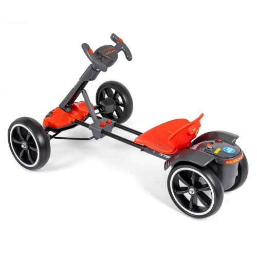 Elektrický gokart BOLT, detská motokára s diaľkovým ovládaním, LED, Bluetooth, červené