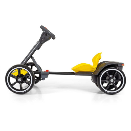 Elektrický gokart BOLT, detská motokára s diaľkovým ovládaním, LED, Bluetooth, žlté