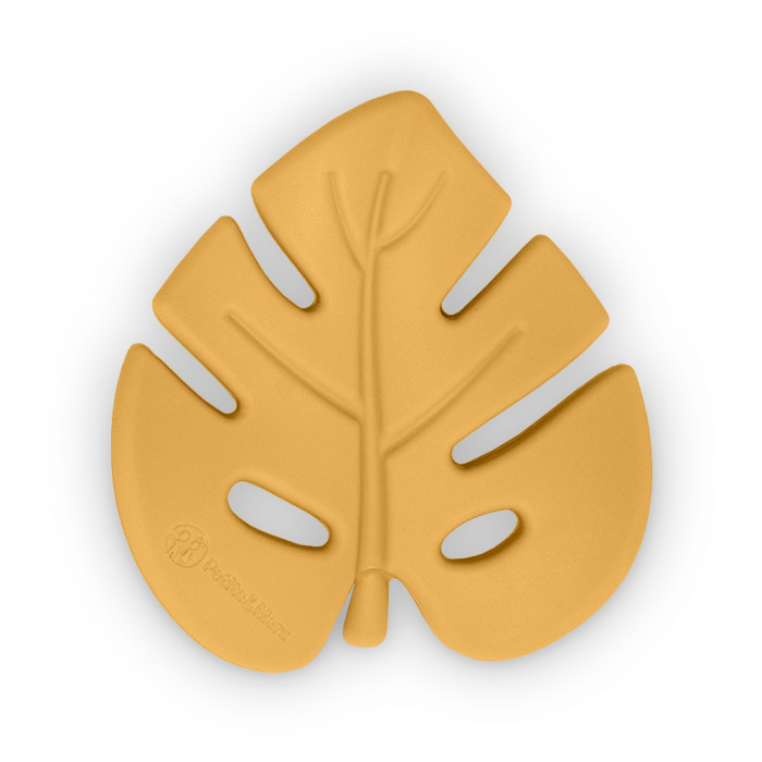 Silikónové hryzadlo List TAKE&MATCH – hryzadlo pre bábätko - žlté