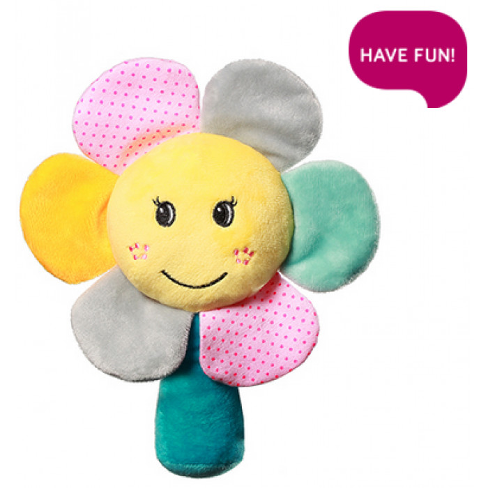 BabyOno Plyšová hračka s hrkálkou Rainbow Flower