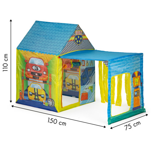 Detský stan autoservis IPLAY – hrací stan do domu aj na záhradu