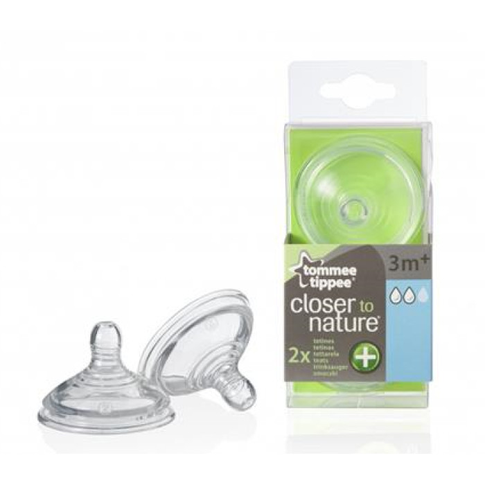 Silikónové cumlíky Tommee Tippee 3m + antikoliková