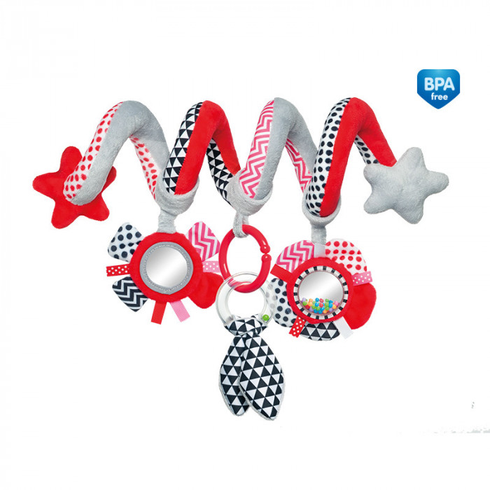 Canpol Babies Plyšová špirála Zig Zag - červená