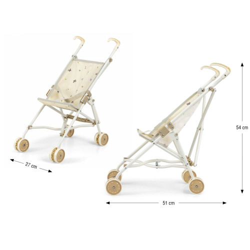 Kočík pre bábiky Milly Mally Julia – skladacie golfky, ľahký, pre bábiky do 50 cm