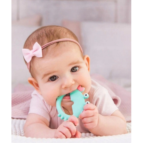 GiliGums Detské hryzátko Crab Bracelet Teether, 3m+, 1 ks, matový