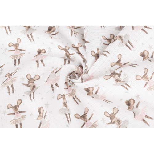 Tetra plienky Basic 70×80 cm Mouse pink - sada 5 ks, 100% bavlna