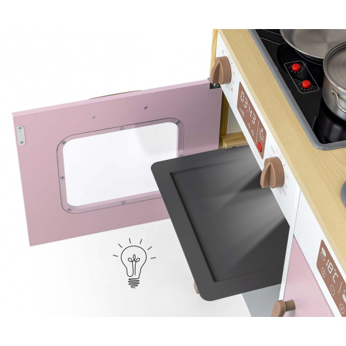 Detská drevená kuchynka Milly Mally BJORN - ružová