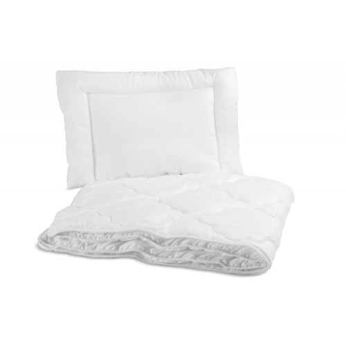Detská 2D sada prikrývka a vankúš DELUXE do postieľky 135x100, 40x60cm - biela