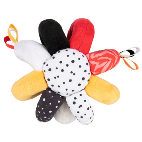 Senzorická loptička pre bábätko Canpol babies s hrkálkou a zvukmi, Panda