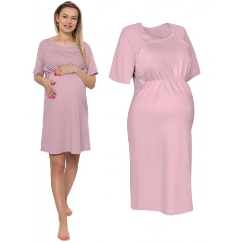 Dámska tehotenská/dojčiaca nočná košeľa Luna, púdrová, veľ. XXL