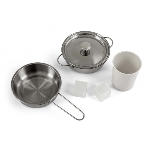 Dřevěná kuchyňka pro děti Milly Mally ESKET Grey se světlem a zvuky - sivá