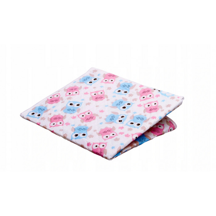 Akuku Prebaľovacia podložka 55 x 70 cm - Sovičky, ružovo/modré, Akuku