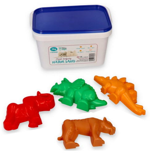 Kinetický piesok - prírodný - 2kg + formičky zadarmo